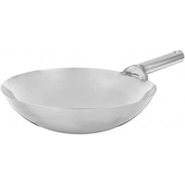 Winco Stainless Steel Wok with Welded Joint Handle 16-Inch