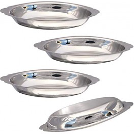 Stainless Steel Oval Au Gratin Pans Au Gratin Baking Dish Set Au Gratin Serving Plates 4 Piece Set