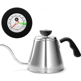 LuxHaus Pour Over Kettle Gooseneck Kettle With Thermometer Coffee and Tea Maker for Stovetop 40oz