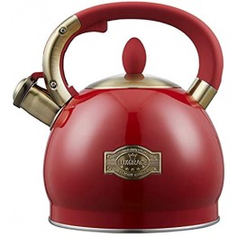 s-p Tea Kettle -2.8 Quart Tea Kettles Stovetop Whistling Teapot Stainless Steel Tea Pots for Stove Top Whistle Tea Pot Red