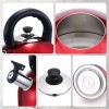 Whistling Tea Kettle 2.85-Quart Tea Kettle for Stove Top Large-capacity Teapot Classic Look Loud Whistle Anti-hot Handle Food-grade Stainless Steel Suitable for Use on All Stove Tops Wine Red