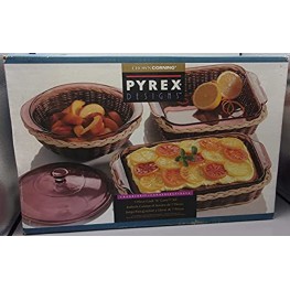 Pyrex Designs 7pc Cranberry Cook & Carry Set