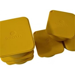 Set of 6 babadoh pizza dough containers and lids Yellow