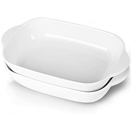 Ceramic 2.8 Quart Baking Dish 9" x 13" Set of 2 White