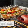 Glass Baking Dish for Oven Casserole Dish 16 in x 11 in Rectangular Baking Tray Heat Resistant Borosilicate Glass Ovenware 2 inches Height and 4-Quart Capacity Glass Cookware