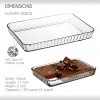 Glass Baking Dish for Oven Casserole Dish 16 in x 11 in Rectangular Baking Tray Heat Resistant Borosilicate Glass Ovenware 2 inches Height and 4-Quart Capacity Glass Cookware