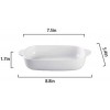 MDZF SWEET HOME Ceramic Baking Dish for Oven Individual Roasting Lasagna Pan Small Casserole Bakeware with Handle White
