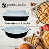 Partito Bella Perfect Square Premium Stoneware Baking Dish Handcrafted in Classic Black and White 10 x 10 Great for Lasagna Casseroles Prime Rib Roasted Vegetables and Indulgent Desserts