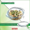 Simax Clear Glass Casserole Dish: Glass Round Casserole Dish with Lid and Handles Covered Bowl for Cooking Baking Serving etc. Microwave Dishwasher Oven and Stove Safe Cookware –1 Quart