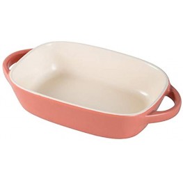 TRENDWORLD Ceramic Baking Dish Cake tableware Color bakeware Rectangular Baking 9x5 inch 1PCS Red