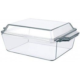 NUTRIUPS Rectangular Glass Casserole Dish With Glass Lid Glass Bakeware Glass Microwave Bowls Lidded Small Casserole Dish 1L