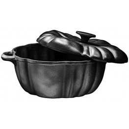 Pre-Seasoned Cast Iron 4 Quart Pumpkin Soup Pot Perfect Casserole For Oven-to-Table Presentations Of Soups Stews Beans Or Any Family Favorite Nonstick Pot