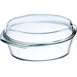 Simax Round Glass Casserole Dish: Glass Round Casserole Dish with Lid and Handles Covered Bowl for Cooking Baking Serving etc. Microwave Dishwasher Oven and Stove Safe Cookware – 3.5 Quart