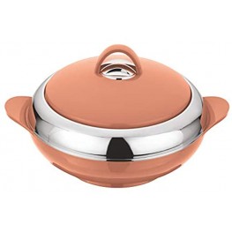 Tmvel Crescent Insulated Casserole Hot Pot Insulated Serving Bowl With Lid Food Warmer 3500ml 3.5L ALMOND BROWN