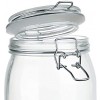 4 Pack Wide Mouth Mason Jars OAMCEG 34oz Airtight Glass Canning Jars with Leak Proof Rubber Gasket and Clip Top Lids Perfect for Storing Coffee Sugar Flour or Sweets 8 Labels & 1 Chalk Marker