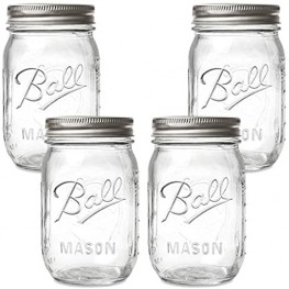 Ball Regular Mouth Mason Jars with Lids and Bands 16-Ounces 4-Pack