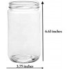 Glass Storage Jars with Lids Extra Wide Mouth Storage Jar 32 oz 2 BPA Free Plastic Storage Lids- Leak Proof Made in the USA by Jarming Collections
