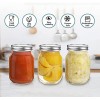 Mason Jars 16 OZ AIVIKI Glass Regular Mouth Canning Jars with Silver Metal Airtight Lids for Sealing Canning Jam Honey Wedding Favors Shower Favors Baby Foods Food Storage Overnight Oats Dry Food Snacks Candies 10 Pack 12 Whiteboard Labels