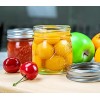 Mouth Mason Jars 8 oz 12 Pack Glass Canning Jars with Silver Metal Airtight Regular Lids and Bands,Clear Quart Mason Jars for Canning Preserving Baby Food DIY Projects Honey Jam Jelly