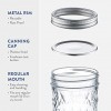 Regular-Mouth Glass Mason Jars 8-Ounce 6-Pack Glass Canning Jars with Silver Metal Airtight Lids and Bands with Chalkboard Labels for Canning Preserving Meal Prep Overnight Oats Jam Jelly,