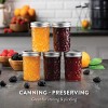 Regular-Mouth Glass Mason Jars 8-Ounce 6-Pack Glass Canning Jars with Silver Metal Airtight Lids and Bands with Chalkboard Labels for Canning Preserving Meal Prep Overnight Oats Jam Jelly,