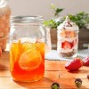Tebery 6 Pack Clear Glass Jars Ball Mason Jars Wide Mouth 32 oz Canning Glass Jars with Lids