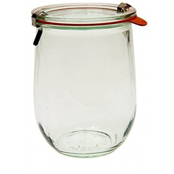 Weck 745 Tulip Jar 1 Liter Set of 6 Clear