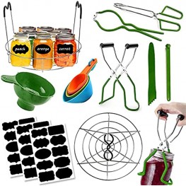 41Pcs Canning Kit Stainless Steel Canning Kit Tools for Beginners Household Canned Food Making Kit Tools Food Fruit Vegetable Canning Tool Accessories Green