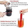 6 Piece Canning Kit Canning Supplies Set Stainless Steel Kitchen Tool Anti-Scald Clip Suit Premium Canning Kit Includes Funnel Jar Lifter Tongs Jar Wrench Lid Lifter Silicone Bubble Popper