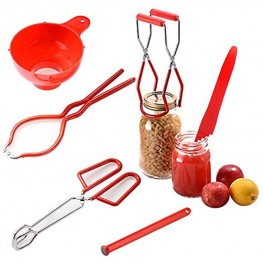 Canning Kit 6-piece Canning Supplies BPA Free Canning Tools Set Include Canning Funnel Jar Lifter Jar Wrench Lid Lifter Canning Tongs Bubble Measurer Home Canning Kit for Pressure Canners