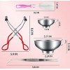 Canning Kit Canning Supplies for Beginner Starter Include 2 PCS Jar Lifter Tongs with Grip Handle 2 Stainless Steel Canning Funnels Sponge Cleaning Brush and Tweezers for Lid Lift
