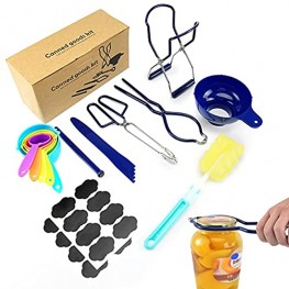 Canning Kit Canning Supplies Starter Kit 16 PCS Assort Canning Accessories Set Include Canning Tools Equipment Mason Jar Labels Sponge Brush for Canning Pot