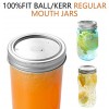 100-Count,[Wide Mouth] Canning Lids for Ball Kerr Jars Split-Type Metal Mason Jar Lids for Canning Food Grade Material 100% Fit & Airtight for Regular Mouth Jars 100 pcsWide Mouth