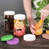 24 Count Canning Jar Lids Wide Mouth Plastic Mason Jar Lids with Silicone Seals Rings Fits Ball Kerr Jars Leak-Proof & Anti-Scratch Resistant Surface White