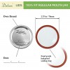 24-Count Regular Mouth Canning Lids with Bands Rings Sets Premium Mason Jar Lids with Bands Rings for Ball Kerr Jars Food Grade Material Upgraded 100% Fit & Airtight for Regular Mouth Mason Jars