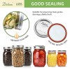 24-Count Regular Mouth Canning Lids with Bands Rings Sets Premium Mason Jar Lids with Bands Rings for Ball Kerr Jars Food Grade Material Upgraded 100% Fit & Airtight for Regular Mouth Mason Jars