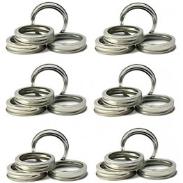 Mason Jar Replacement Rings or Durable & Rustproof Tinplate Metal Bands Rings for Mason Jar ,Canning Jars,Storage Set of 24 Regular Mouth