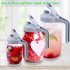 Regular Mouth Mason Jar Lids with Handle Airtight & Leak-proof Seal Easy Pouring Spout Flip Cap Pour Lids,Turns your Mason Jar into Pitcher Jar Not Included