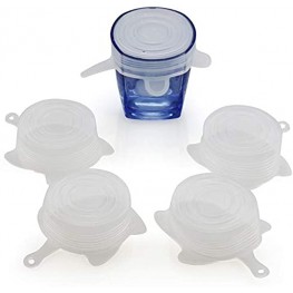 Small Silicone Stretch Lids 5 Pack of 2.5 inch Reusable Stretch Cover Silicone Stretch and Seal Lids Fit for 2.6 to 3.4 inch Can Cup Regular and Wide Mouth Mason Jar Clear 2.5IN