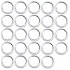 Snertz 24 Pcs Wide Mouth Mason Jar Canning Bands 86mm Reusable Replacement Leak Proof Seal Tight Silver Tinplate Rings.