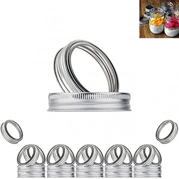 TYESMER 20pcs Rust Resistant Silver Mason Jar Replacement Rings,87mm Wide Mouth Mason Jar Bands Silver Canning Jar Band for Mason Jar,Canning Lids,Storage 87mm Wide Mouth,20pcs
