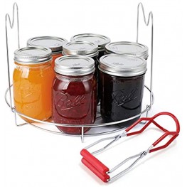 AIEVE Canning Rack Canning Jar Rack Stainless Steel Canning Supplies Canning Jar Lifter and Canning Tongs for Regular Mouth and Wide Mouth Mason Jars Ball Jars Canning Jars Jars not Included