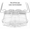 zuoshini Canning Rack Steamer Rack Canner Rack Stainless Steel Canning Jar Rack Canner Rack Canning Rack Round Cooking Rack Cooling Steaming Rack with Long Handles 11.7x8.38in 29.7x21.3cm