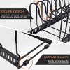 MDHAND Pan Organizer Rack for Cabinet Expandable Pan Pot Lid Organizer Rack with 7 Adjustable Dividers Kitchen Cookware Storage Rack
