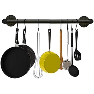 WILLOR 20.5 Pot Rack Wall Mounted Hanging Pot and Pan Rack Detachable Kitchen Utensils Hanger with 8 S Hooks