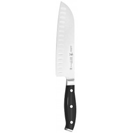 HENCKELS Forged Premio Hollow Edge Santoku Knife 5 inch Black Stainless Steel
