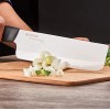 Kyocera Advanced Ceramic Revolution Series 6-inch Nakiri Vegetable Cleaver Black Handle White Blade