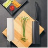 Kyocera Advanced Ceramic Revolution Series 6-inch Nakiri Vegetable Cleaver Black Handle White Blade