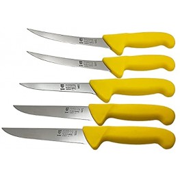 SMI – 5 Pcs Butcher knife Set Solingen Chef Knife Professional Boning Knife for Meat Cutting Made in Solingen Germany