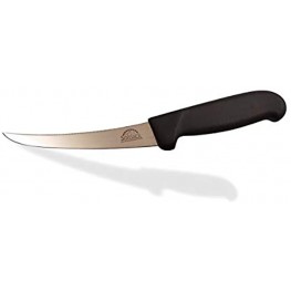 SpitJack BBQ Brisket Meat Trimming Fish Fillet and Butcher's Kitchen Boning Knife 6 Inch Curved Stainless Steel Blade